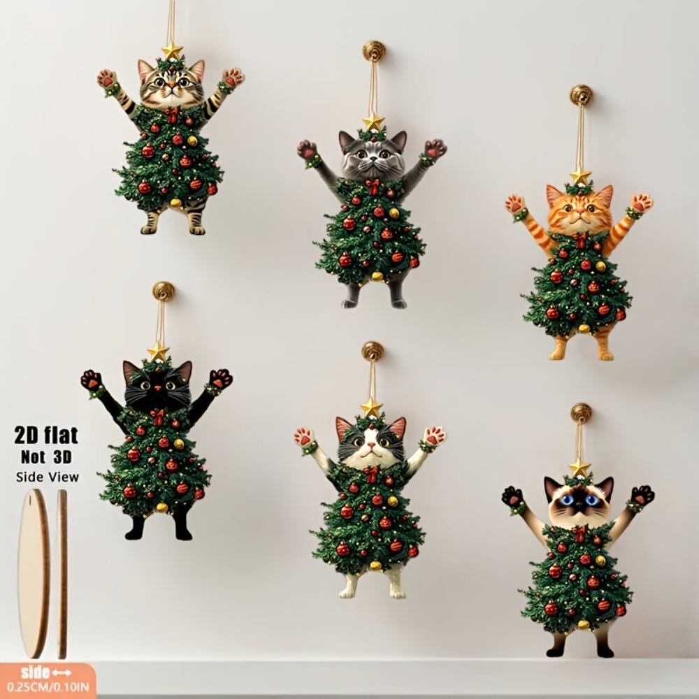 Christmas Cat Ornaments 2D Woo - Cat Window Perch recension och pris