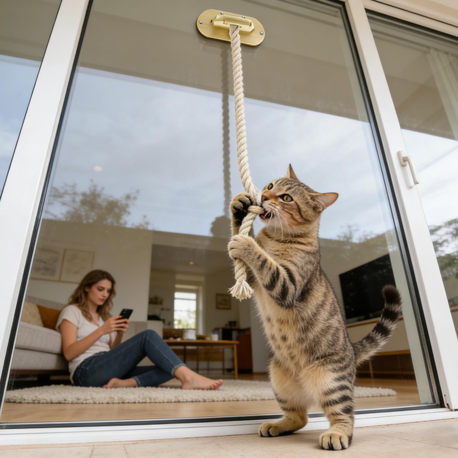 Cat Climbing Rope with Window  - Cat Window Perch recension och pris