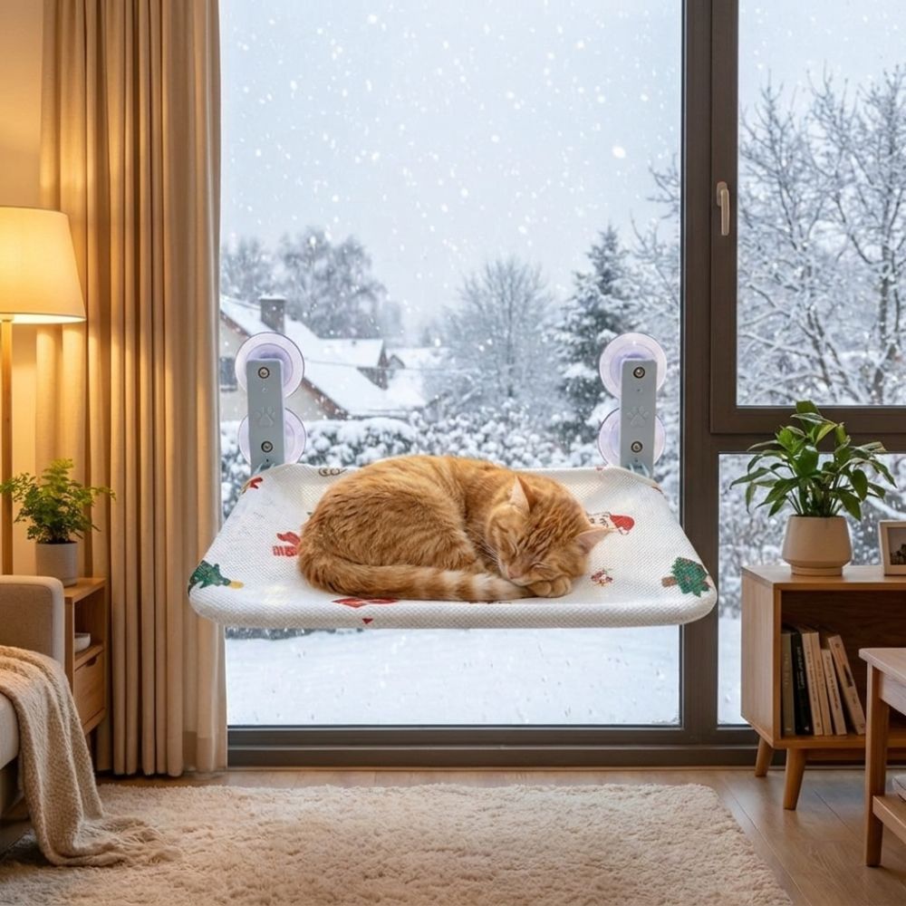 Wall Mounted Christmas Cat Ham - Cat Window Perch recension och pris