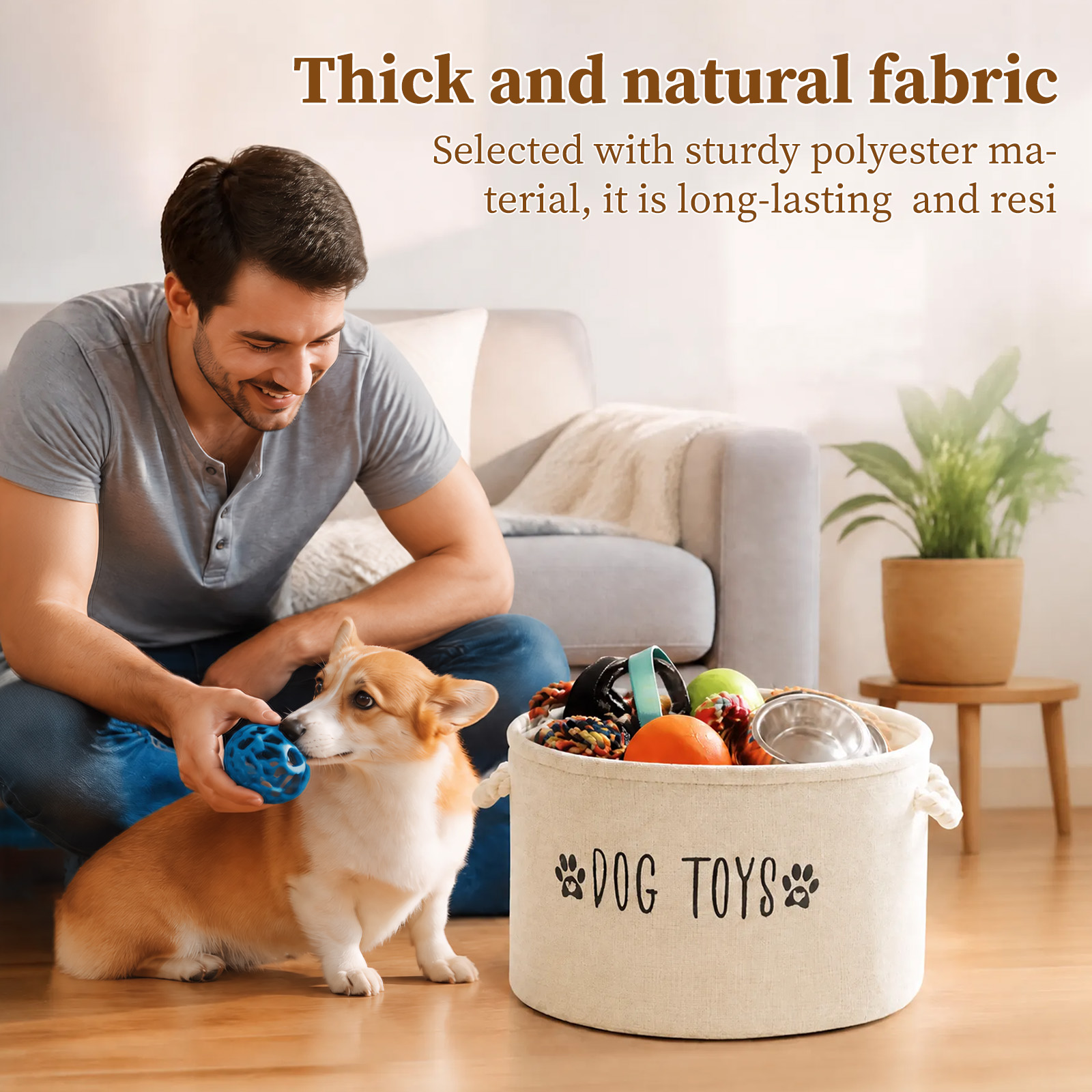 Pet Toy Storage Basket Dog Cat - Pet Supplies Hours recension och pris